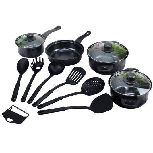 13-Piece Stainless Steel Soup Pot Set with Lids Cookware all with accessories