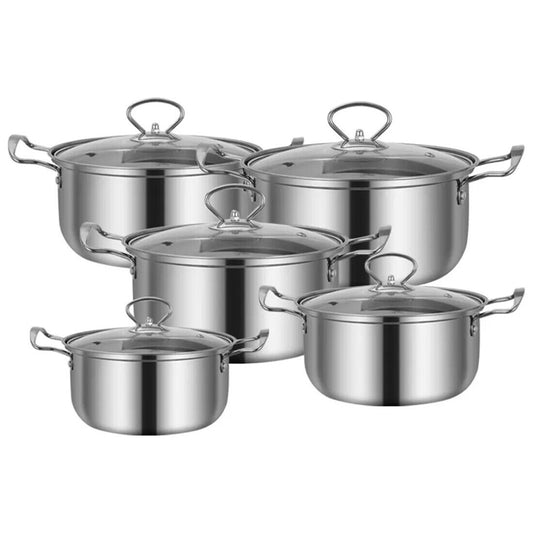 Stainless Steel Pan pot with Lids Set Non Stick main